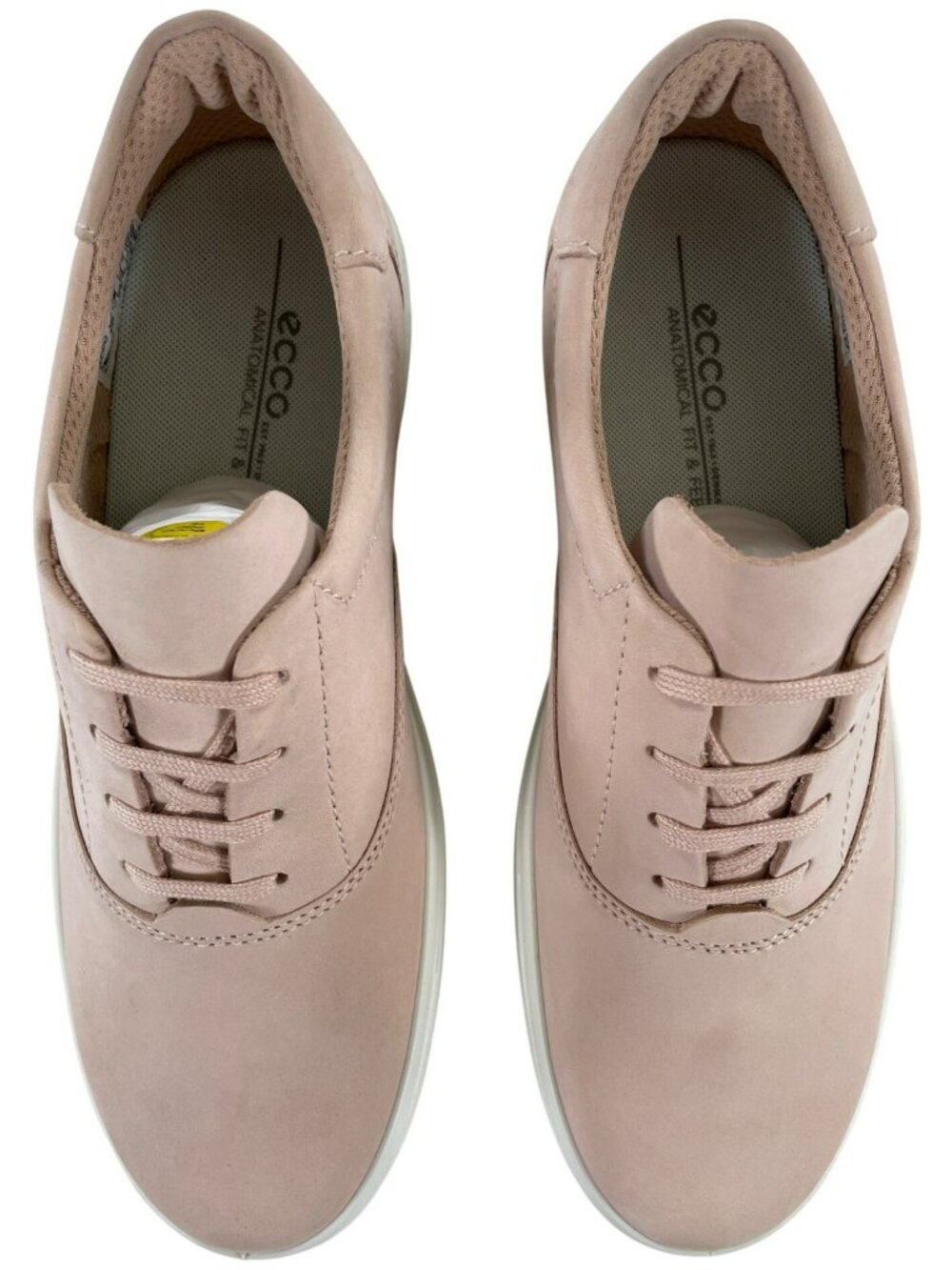 Ecco Soft Classic Rose Dust Sneakers Nubuck Leather Upper Women's Sz 8-8.5 NEW - Picture 6 of 11